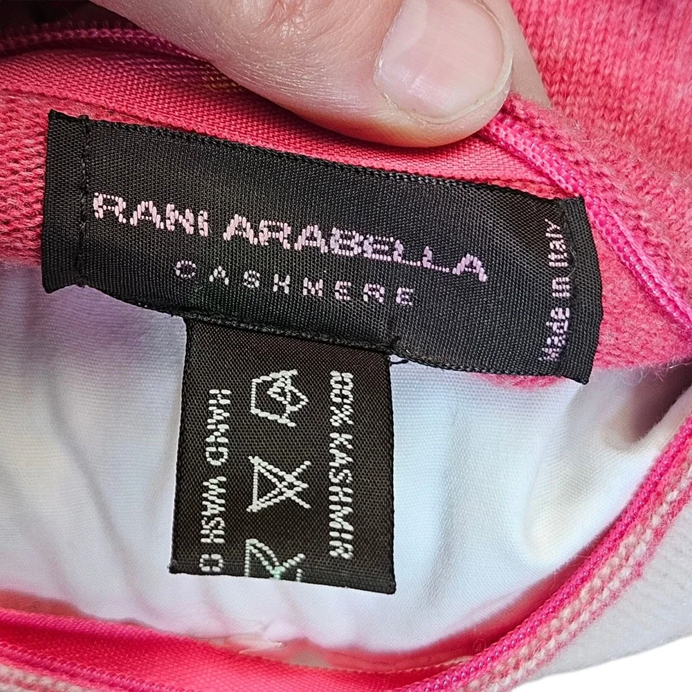 Rani Arabella Cashmere Throw Pillow LOVE Down‎ Italy Luxury 21x21 Pink Limited